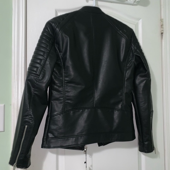 ZARA - black leather jacket (discontinued) - Picture 2 of 2